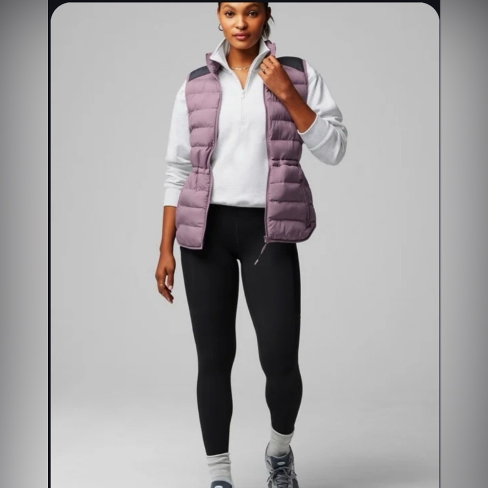 NWT Fabletics Puffer Vest Plum Size 4